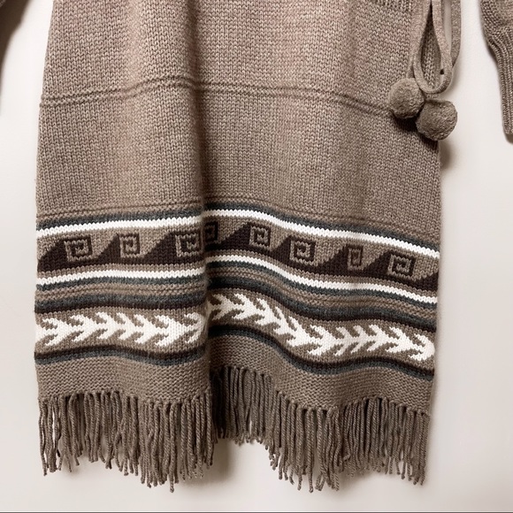 Alice + Olivia Retro Brown Fringe Sweater Dress Medium - Picture 11 of 15